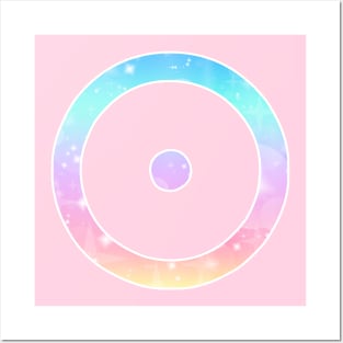 The Sun Planet Symbol in Magical Unicorn Colors Posters and Art